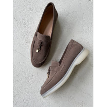 Замшеві лофери в кольорі капучино Арт 156-6